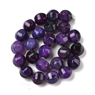 Dyed Natural Agate Beads Strands G-H087-E01-01D-1