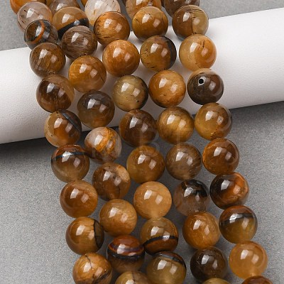 Natural Tiger Quartz Beads Strands GG-NH0013-A01-10mm-1