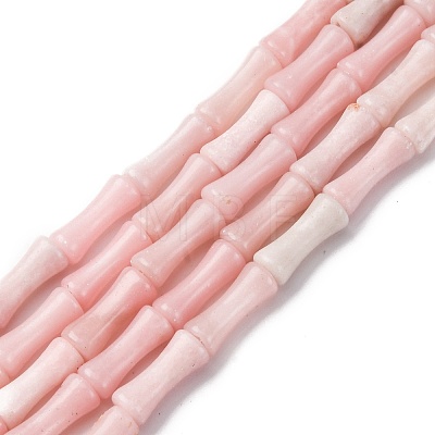 Natural Pink Opal Beads Strands G-L624-G06-12x5mm-1