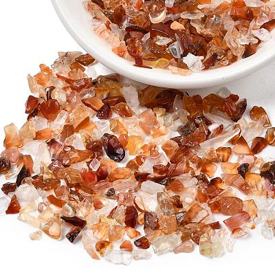 Natural Carnelian Chip Beads G-O103-18-1