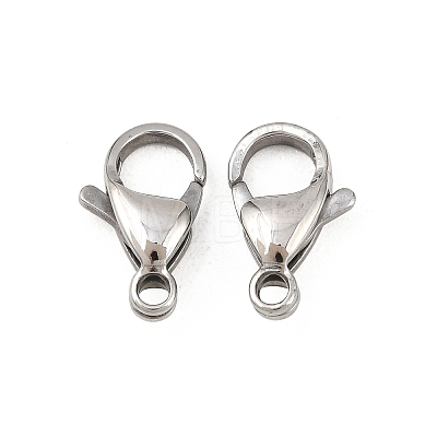 Tarnish Resistant 304 Stainless Steel Lobster Claw Clasps X-STAS-AB16-1