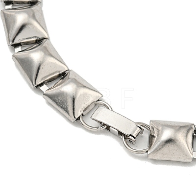 Non-Tarnish 304 Stainless Steel Square Link Chain Necklaces NJEW-S431-01P-1