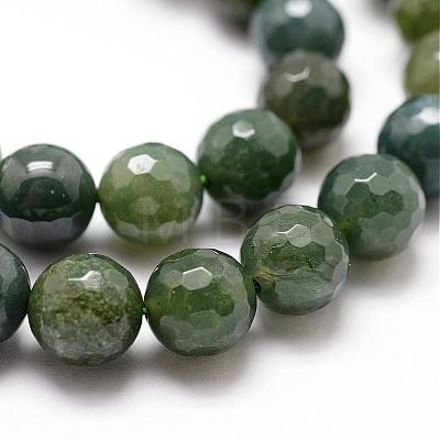 Natural Moss Agate Beads Strands G-D840-25-8mm-1