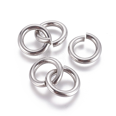304 Stainless Steel Jump Rings X-STAS-E464-09F-P-1