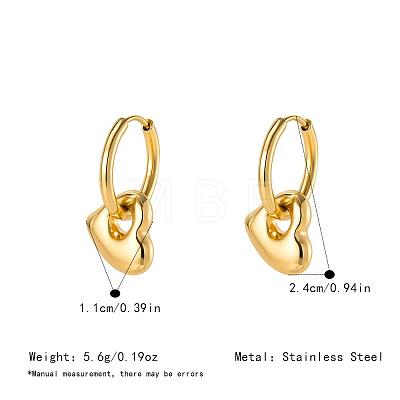 304 Stainless Steel Hoop Dangle Earrings for Women AF5026-3-1