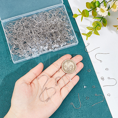 SOFPLATE 300Pcs 304 Stainless Steel Earring Hooks DIY-SP0001-05-1