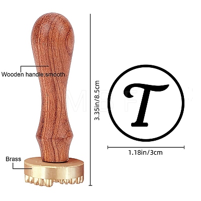 1Pc Golden Tone Brass Stamp Head DIY-CP0008-41T-1