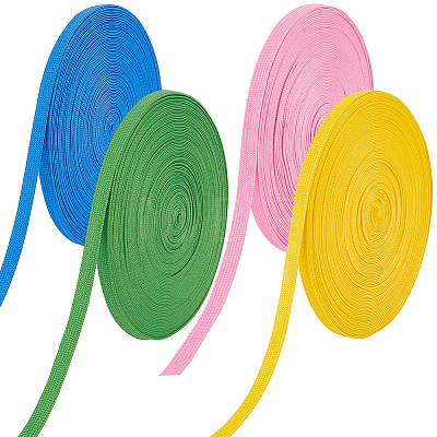 AHADERMAKER 80 Yards 4 Colors Polyester Hollow Ribbon OCOR-GA0001-75B-1