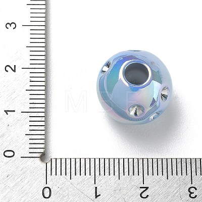 UV Plating Opaque Acrylic European Bead Rhinestone Settings AC-CBA6658-06E-1