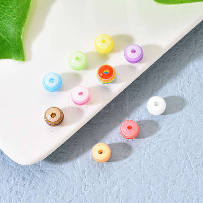 50Pcs Transparent Stripe Resin Beads RESI-YW0001-02B-1