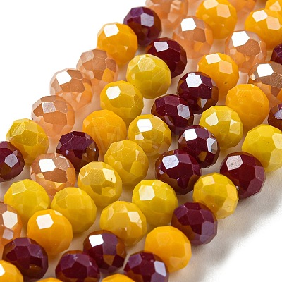 Glass Beads Strands EGLA-A034-M6mm-22-1