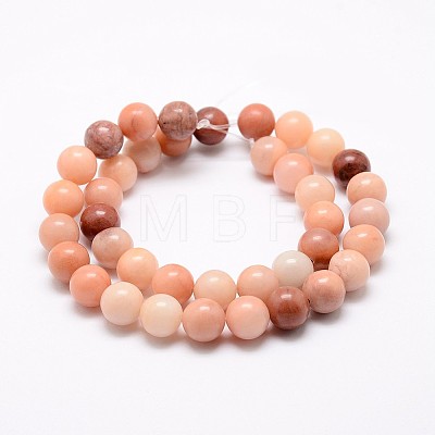 Natural Pink Aventurine Beads Strands X-G-P257-05-6mm-1