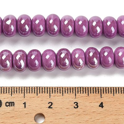 Porcelain Rondelle Beads PORC-Q001-01D-1