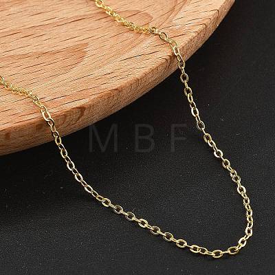 Brass Cable Chain Necklaces for Women NJEW-D302-48G-1