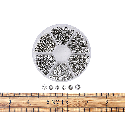 Tibetan Style Alloy Spacer Beads PALLOY-BT0002-01-1