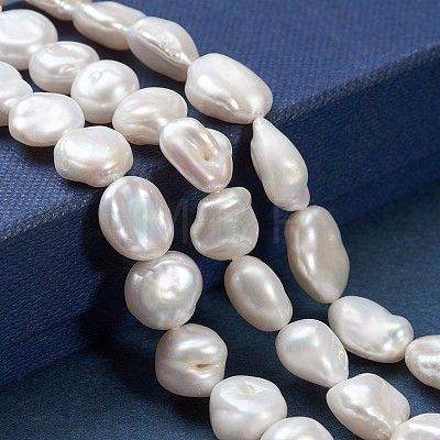 Natural Baroque Pearl Keshi Pearl Beads Strands PEAR-K004-31-1