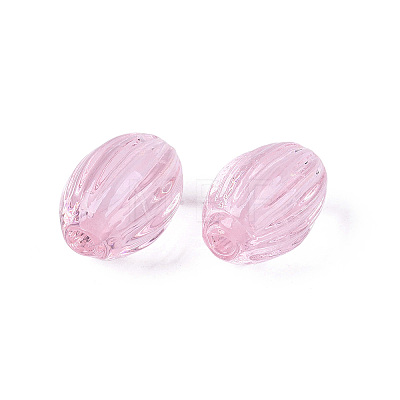 Handmade Ribbed Lampwork Beads LAMP-N042-01-1
