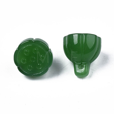 Imitation Jade Glass Charms X-GLAA-S054-24B-1