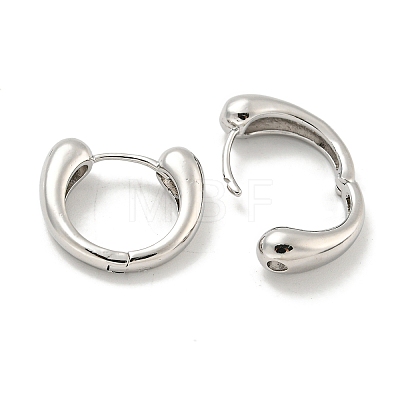 Brass Hoop Earrings EJEW-L211-010K-P-1