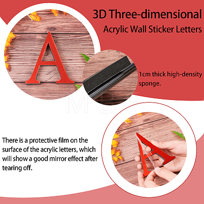 Acrylic Mirror Wall Stickers Decal DIY-CN0001-12-1