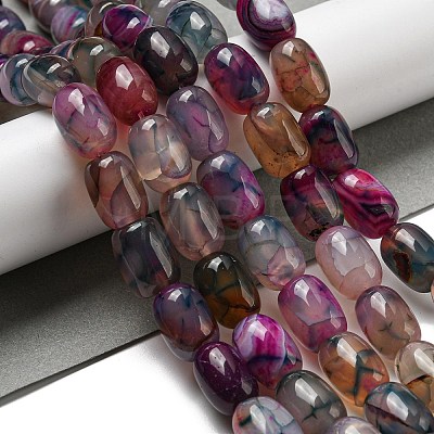 Natural Dragon Veins Agate Beads Strands G-A223-D11-01H-1