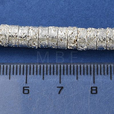 Electroplated Natural Lava Rock Beads Strands G-I360-A01-04-1