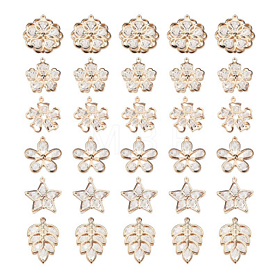 Alloy Rhinestone Pendants PALLOY-TA0002-24LG-1