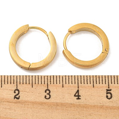 Ion Plating(IP) Frosted 304 Stainless Steel Huggie Hoop Earrings for Women EJEW-C096-31A-G-1