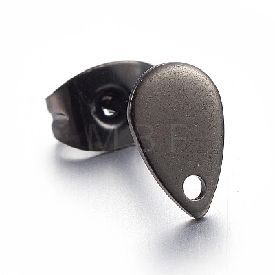 304 Stainless Steel Stud Earring Findings Ion Plating(IP) STAS-L211-05A-B-1