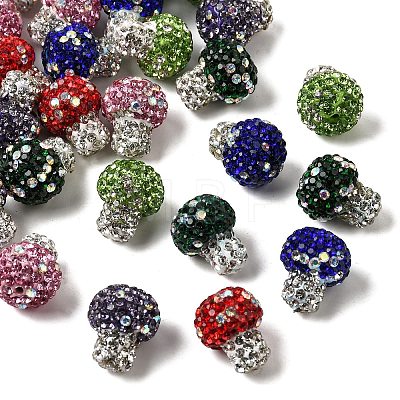 Handmade Polymer Clay Rhinestone Beads CLAY-Z005-01A-1