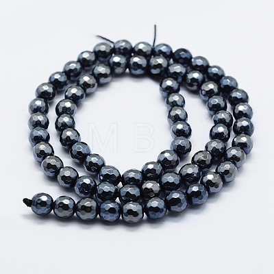 Electroplated Natural Agate Beads Strands G-G749-01E-8mm-1