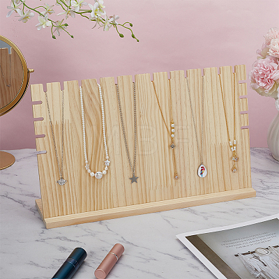 Wood Jewelry Display Stand ODIS-WH0030-177B-1