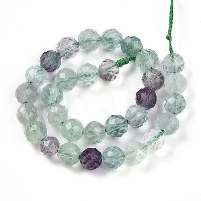 Natural Fluorite Beads Strands G-S345-6mm-31-1