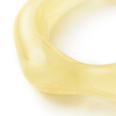 Flower Acrylic Beads Finger Rings for Kid Teen Girl Women RJEW-JR00384-1