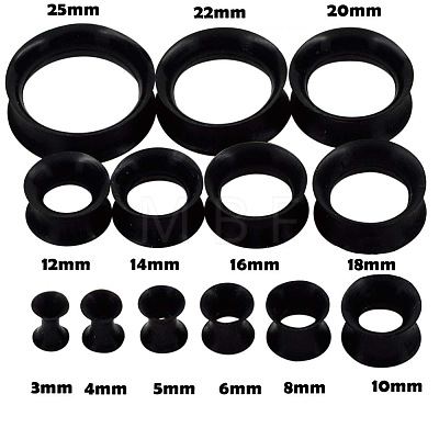 4 Pairs 4 Colors Silicone Ear Gauges WG56CA4-08-1