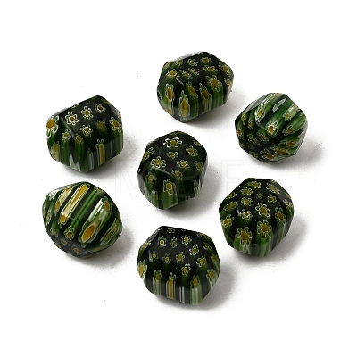 Handmade Millefiori Glass Beads LAMP-C025-01D-1