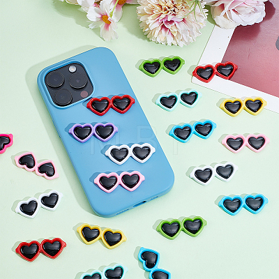 90Pcs 9 Colors Opaque Resin Cabochons RESI-WR0001-20-1