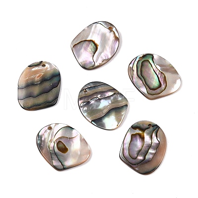 Natural Paua Shell Pendants SHEL-T020-11A-1