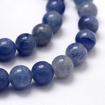 Natural Blue Aventurine Beads Strands X-G-F380-8mm-1