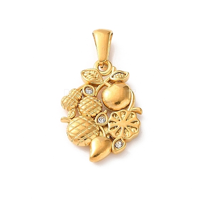 304 Stainless Steel Crystal Rhinestone Pendants RB-CBA2A5E-02G-03-1