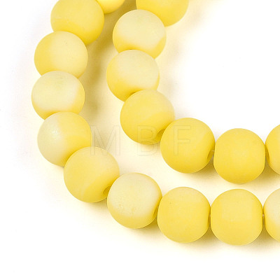 Frosted Opaque Glass Beads Strands LS-GLAA-T032-P8mm-MBB16-1