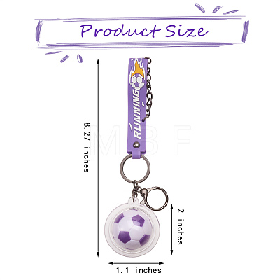 Soccer Keychain Cool Soccer Ball Keychain with Inspirational Quotes Mini Soccer Balls Team Sports Football Keychains for Boys Soccer Party Favors Toys Decorations JX297C-1