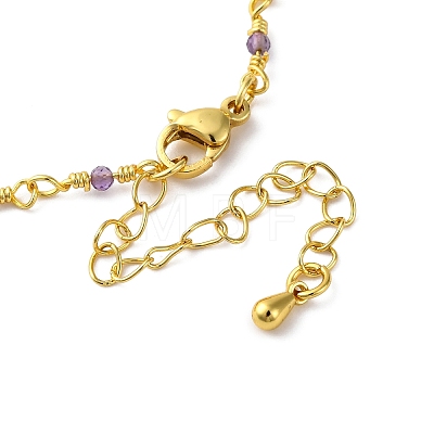 Brass Chain Necklace Making KK-K337-13G-11-1