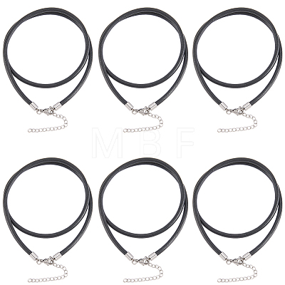 10Pcs Round Leather Cord Necklaces Making MAK-CL0001-06B-1