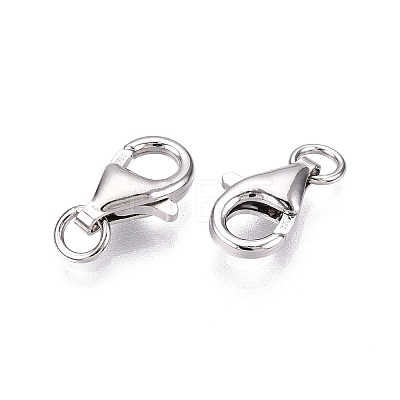 Anti-Tarnish 925 Sterling Silver Lobster Claw Clasps STER-N016-36P-1