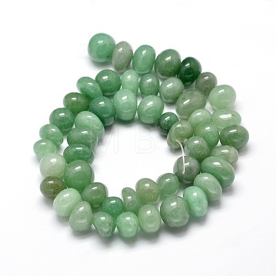 Natural Green Aventurine Gemstone Nuggets Bead Strands G-J337-46-1