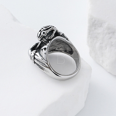 Vintage Punk 304 Stainless Steel Finger Rings LS-YJ4863-5-1