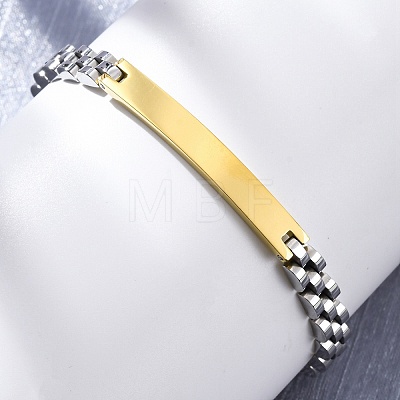 304 Stainless Steel Link Chain Bracelets BJEW-R018-21GP-1