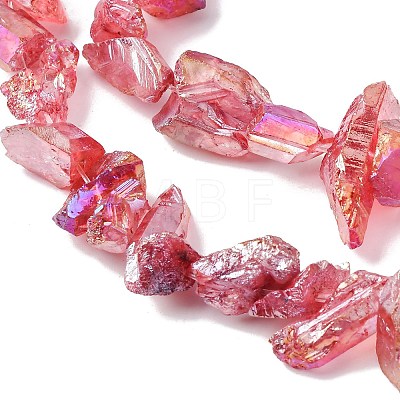 1 Strand Electroplated Natural Quartz Beads Strands G-PA0001-18B-1