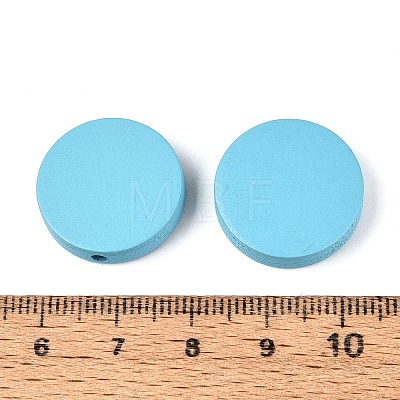 Painted Natural Poplar Wood Beads X-WOOD-S045-063B-07-1